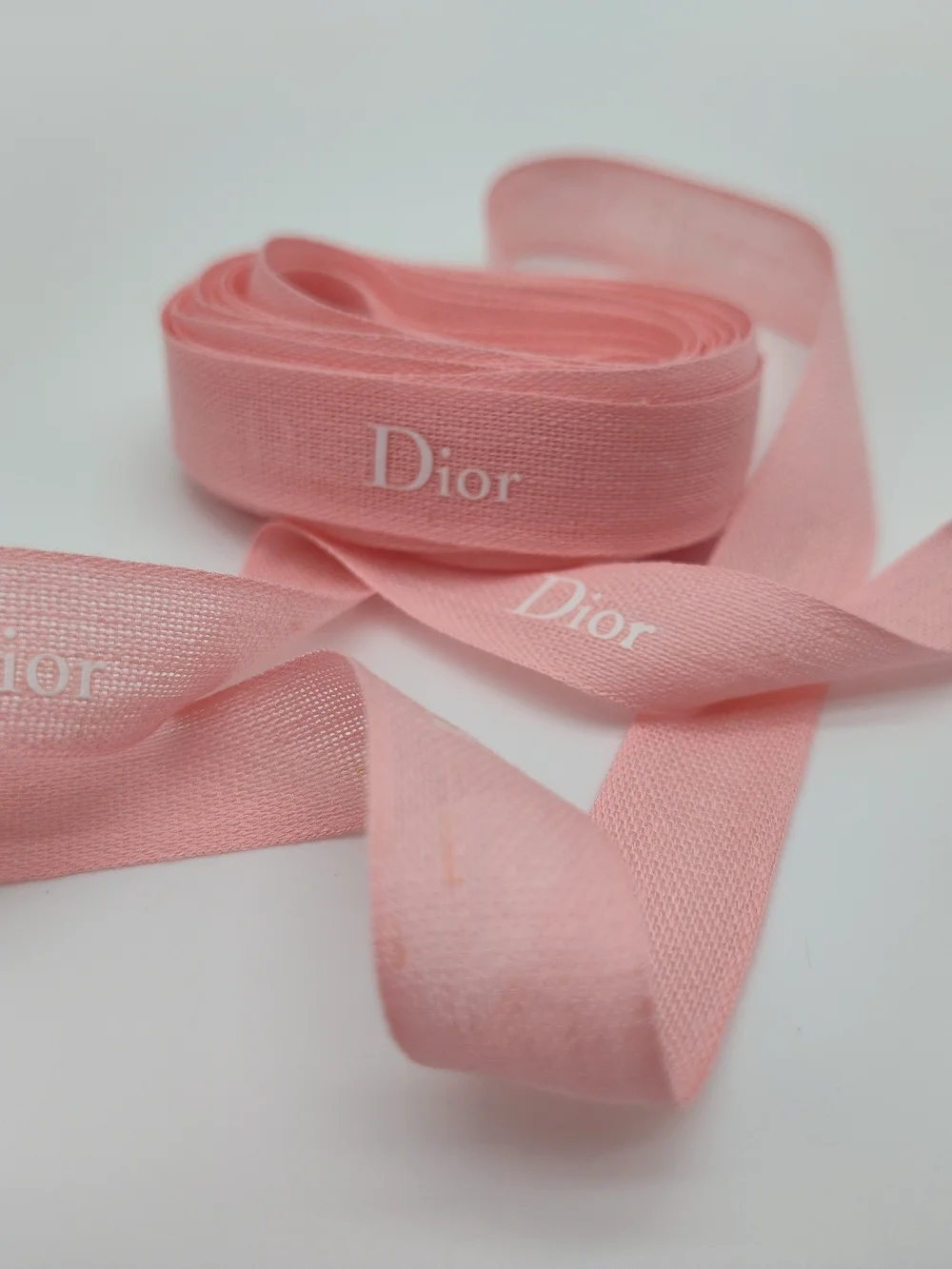 DIOR Blush Pink Logo Ribbon 2 Yards Luxury Gift Wrap Trim
